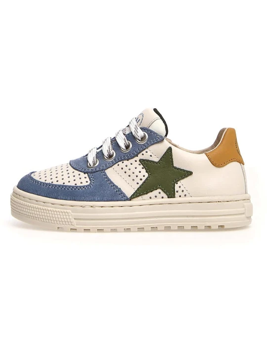 Zdjęcie produktu Naturino Skórzane sneakersy "Hess" w kolorze kremowym rozmiar: 39