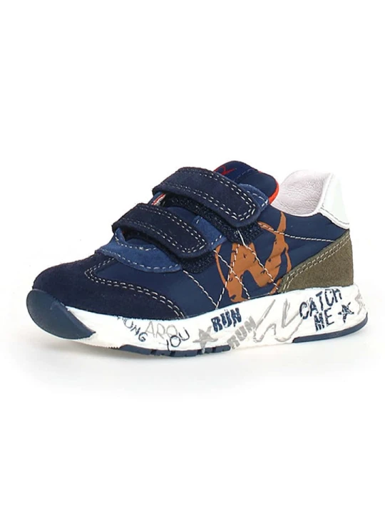 Zdjęcie produktu Naturino Skórzane sneakersy "Jesko 2" w kolorze granatowo-niebieskim rozmiar: 22