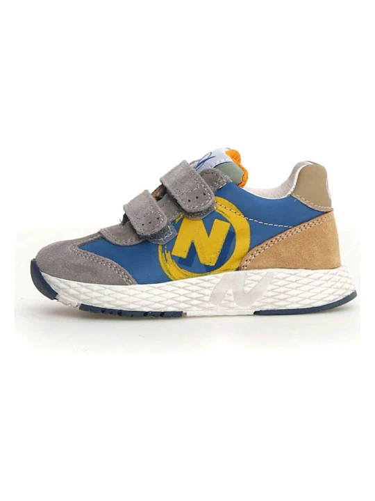Zdjęcie produktu Naturino Skórzane sneakersy "Jesko 2" w kolorze szaro-niebieskim rozmiar: 35