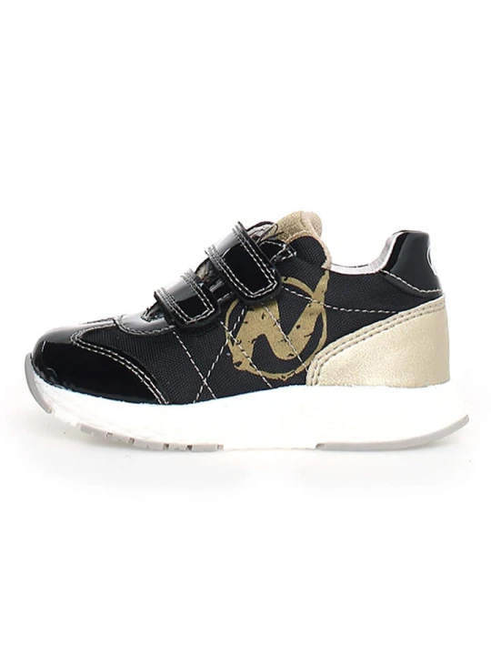 Zdjęcie produktu Naturino Skórzane sneakersy "Jesko 2" w kolorze złoto-czarnym rozmiar: 21