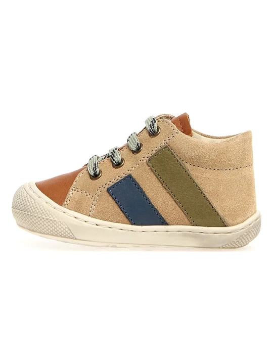 Zdjęcie produktu Naturino Skórzane sneakersy "Macks" w kolorze beżowym rozmiar: 23
