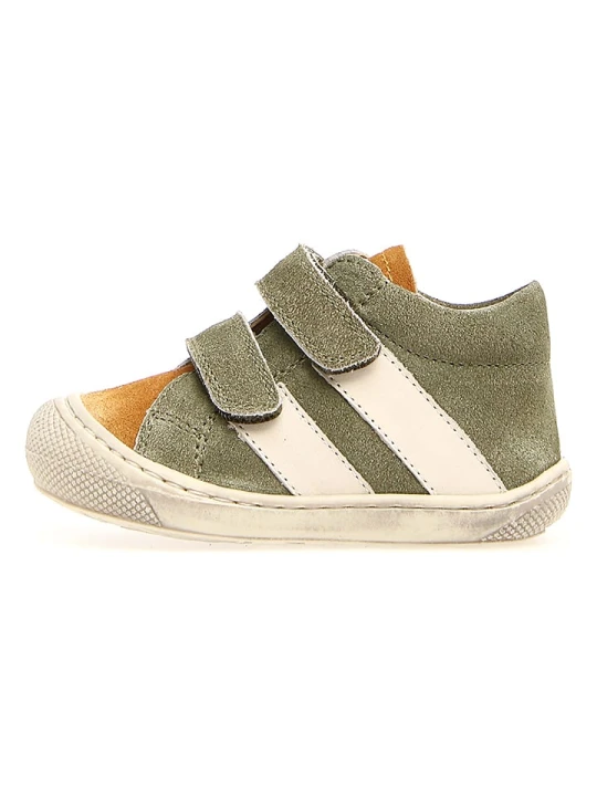 Zdjęcie produktu Naturino Skórzane sneakersy "Macks" w kolorze kremowo-oliwkowym rozmiar: 20