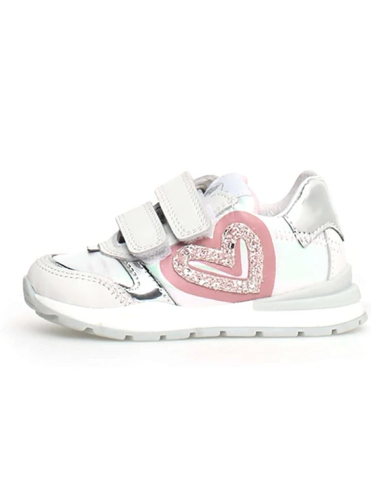 Zdjęcie produktu Naturino Skórzane sneakersy "Quelly VL" w kolorze biało-jasnoróżowym rozmiar: 28