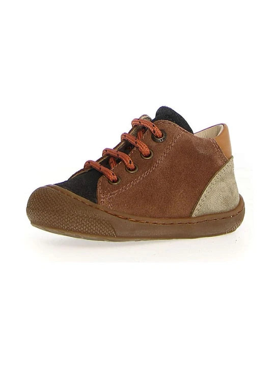 Zdjęcie produktu Naturino Skórzane sneakersy "Romy" w kolorze granatowo-jasnobrązowym rozmiar: 24