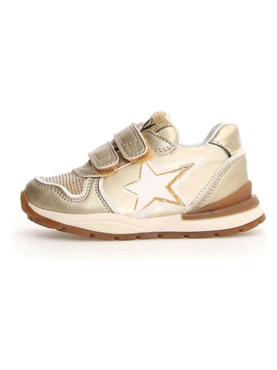 Zdjęcie produktu Naturino Skórzane sneakersy "Roy 2" w kolorze złotym rozmiar: 23