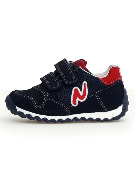 Zdjęcie produktu Naturino Skórzane sneakersy "Sammy 2" w kolorze czarno-granatowo-czerwonym rozmiar: 24