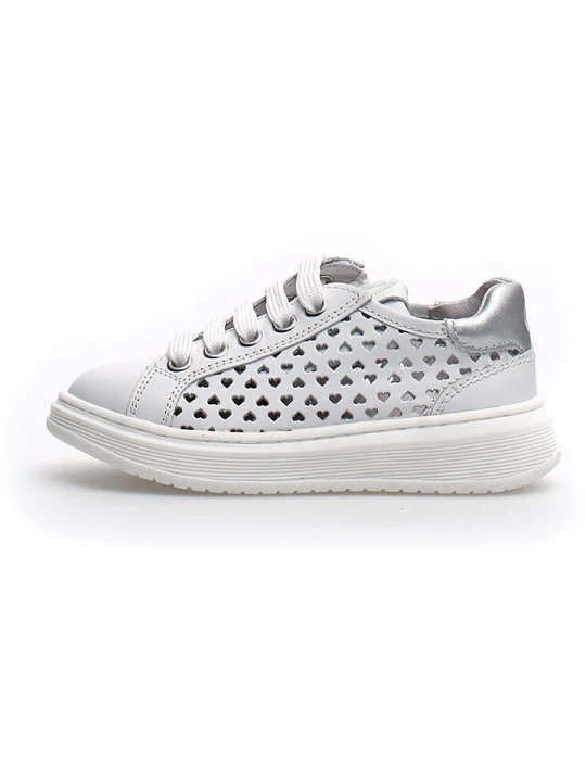 Zdjęcie produktu Naturino Skórzane sneakersy "Taula Zip" w kolorze białym rozmiar: 30