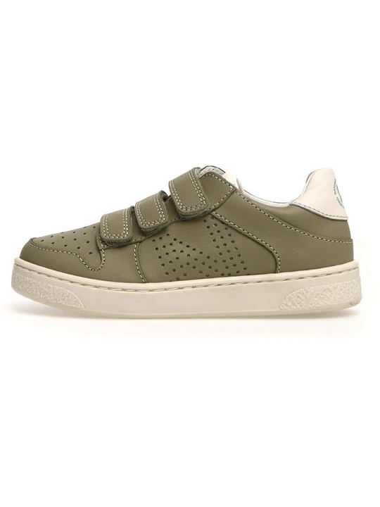 Zdjęcie produktu Naturino Skórzane sneakersy "Theral" w kolorze khaki rozmiar: 32