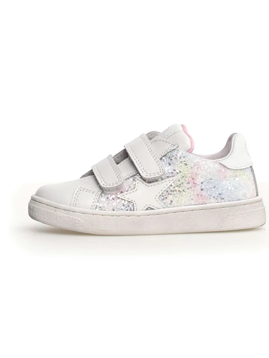 Zdjęcie produktu Naturino Skórzane sneakersy w kolorze białym ze wzorem rozmiar: 28