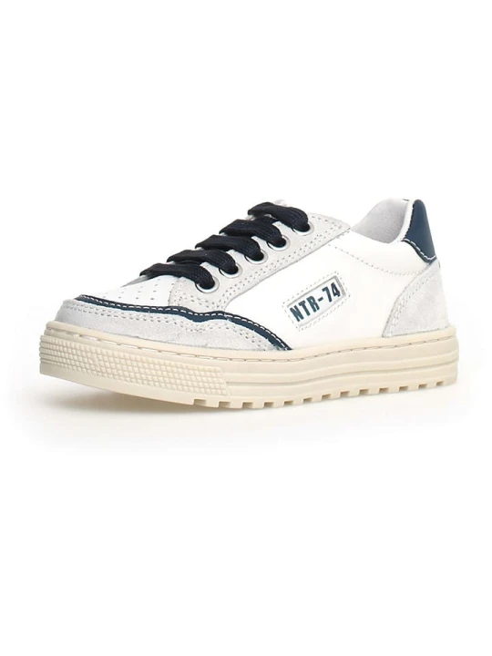 Zdjęcie produktu Naturino Skórzane sneakersy w kolorze granatowo-białym rozmiar: 28