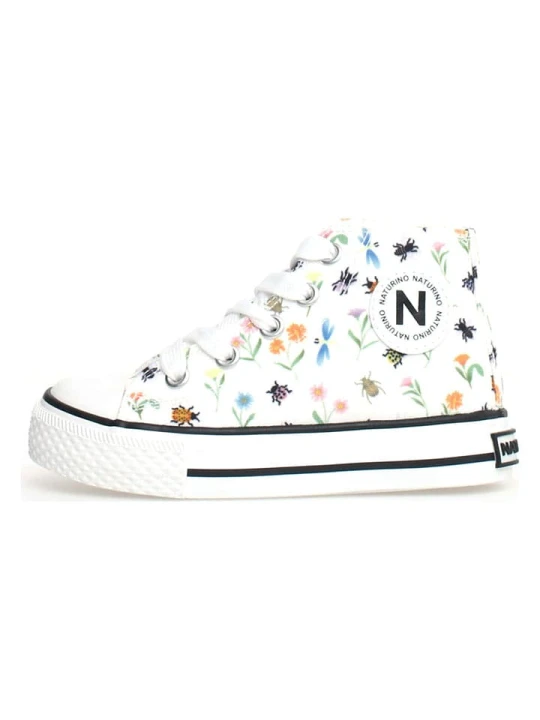 Zdjęcie produktu Naturino Sneakersy "Ylfas" w kolorze białym ze wzorem rozmiar: 33
