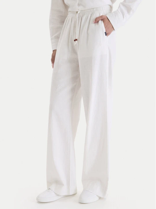 Zdjęcie produktu Nautica Spodnie materiałowe W126-NALTR-1020-01X Biały Wide Leg