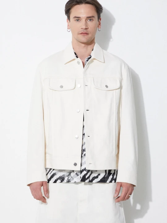 Zdjęcie produktu Neil Barrett kurtka bawełniana Slim Front Pockets Jean Jacket