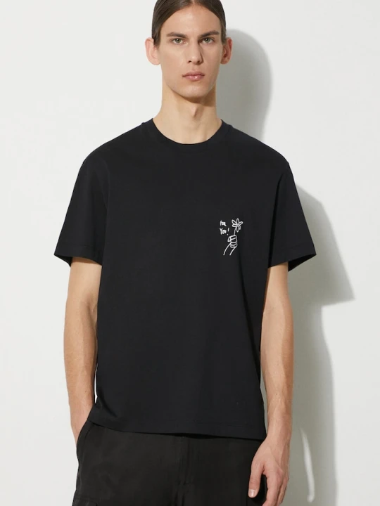 Zdjęcie produktu Neil Barrett t-shirt bawełniany Slim "For You" czarny