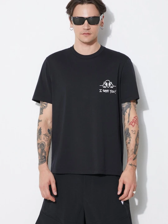 Zdjęcie produktu Neil Barrett t-shirt bawełniany Slim "I See You" czarny
