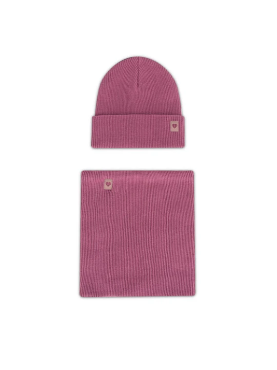 Zdjęcie produktu Nelli Blu Komplet czapka i komin 7KF-002-AW24 Różowy