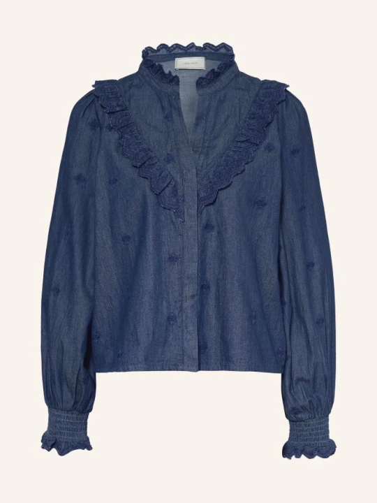 Zdjęcie produktu Neo Noir Bluzka Jeansowa Degas Z Falbanami blau NIEBIESKI