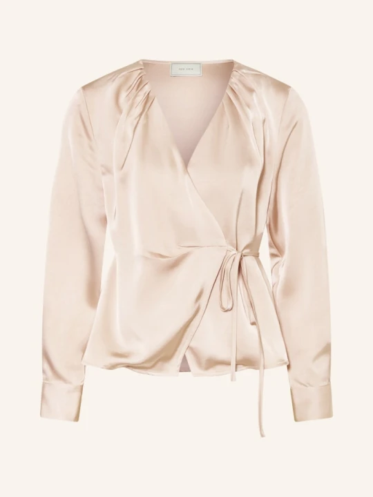 Zdjęcie produktu Neo Noir Bluzka Kopertowa Caprina Z Satyny beige