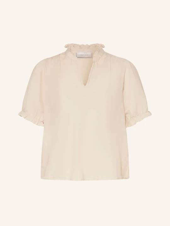 Zdjęcie produktu Neo Noir Bluzka Odesa Z Lnu Z Falbankami beige 213 Sand