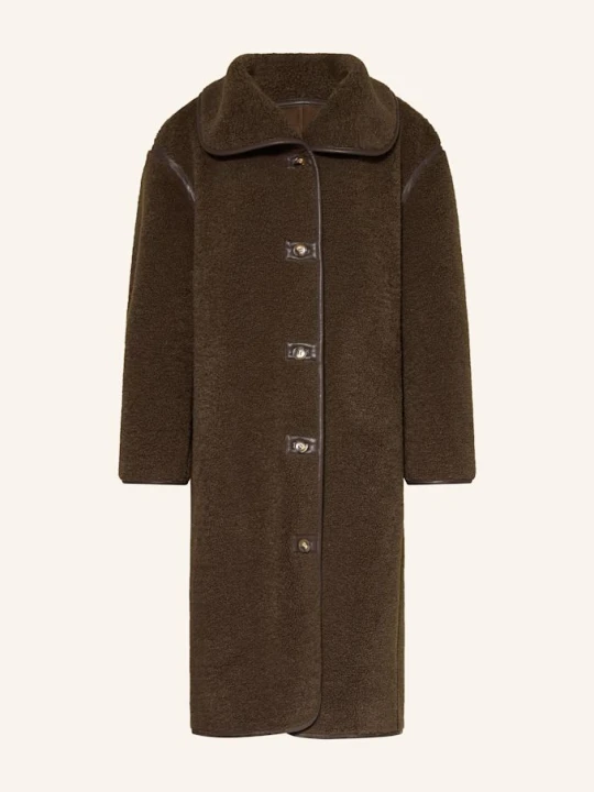 Zdjęcie produktu Neo Noir Płaszcz Z Pluszowego Materiału Carmen braun CIEMNOBRĄZOWY