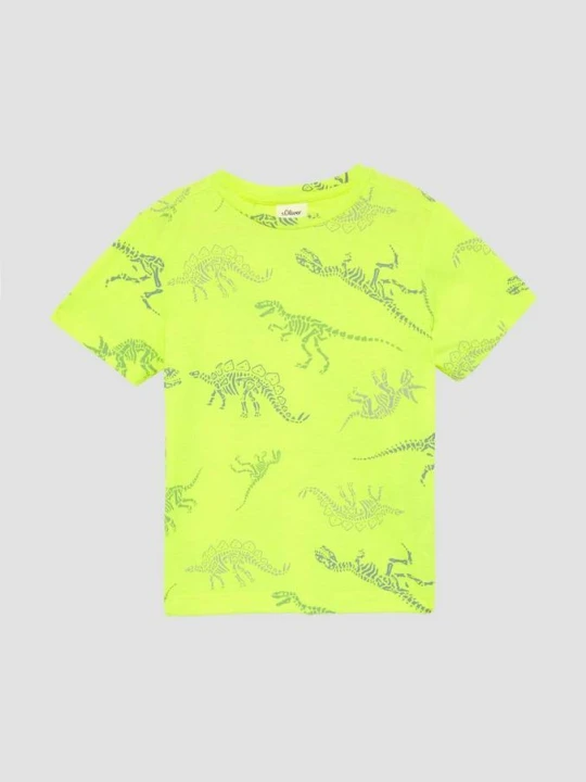 Zdjęcie produktu Neonowy T-shirt z nadrukiem na całej powierzchni s.Oliver różowy