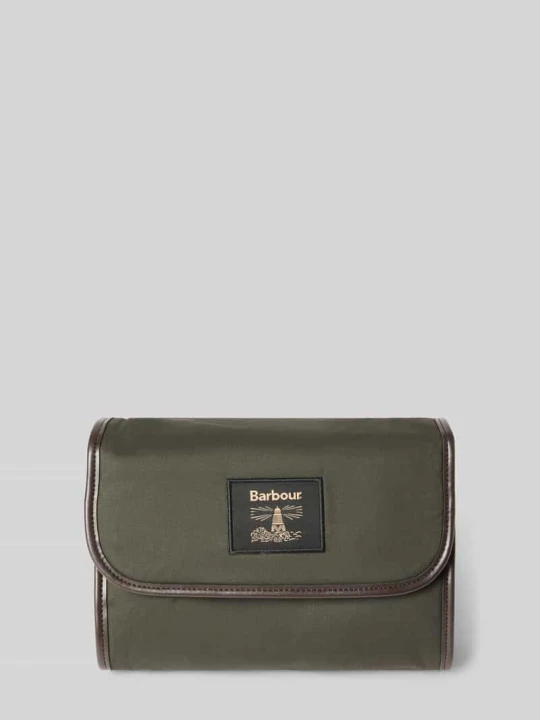 Zdjęcie produktu Neseser z czystej bawełny Barbour Oliwkowy