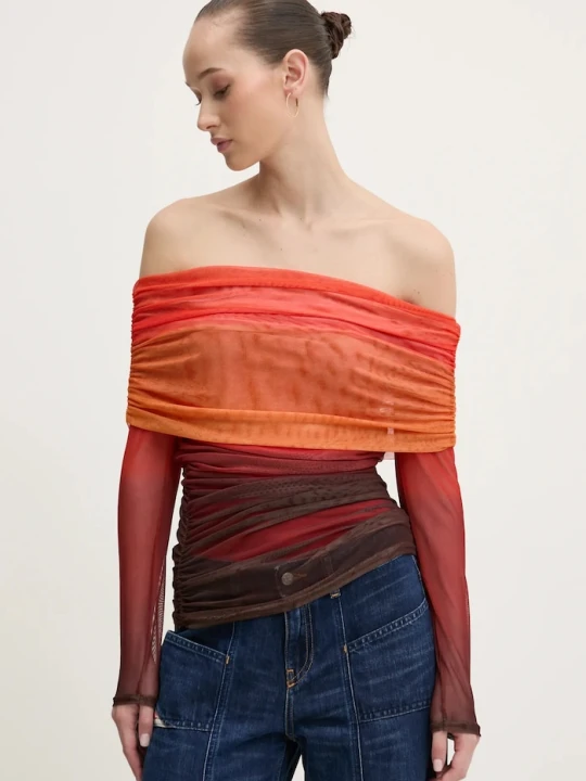Zdjęcie produktu Never Fully Dressed bluzka Ombre Anastasia pomarańczowy