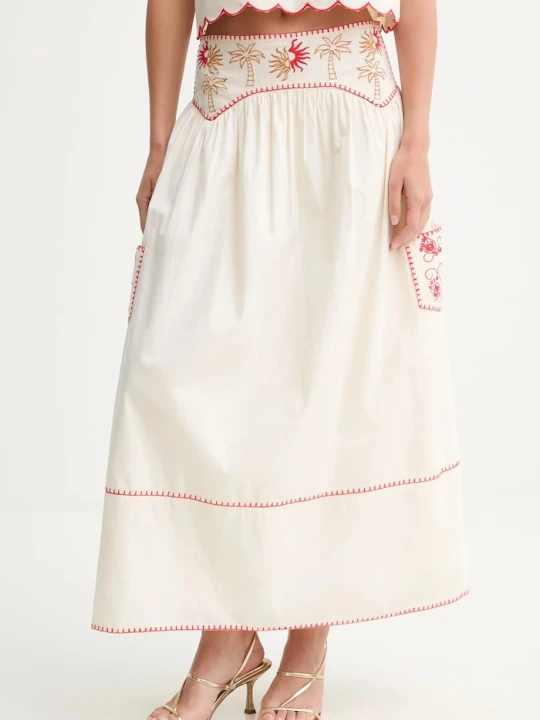 Zdjęcie produktu Never Fully Dressed spódnica bawełniana beżowy