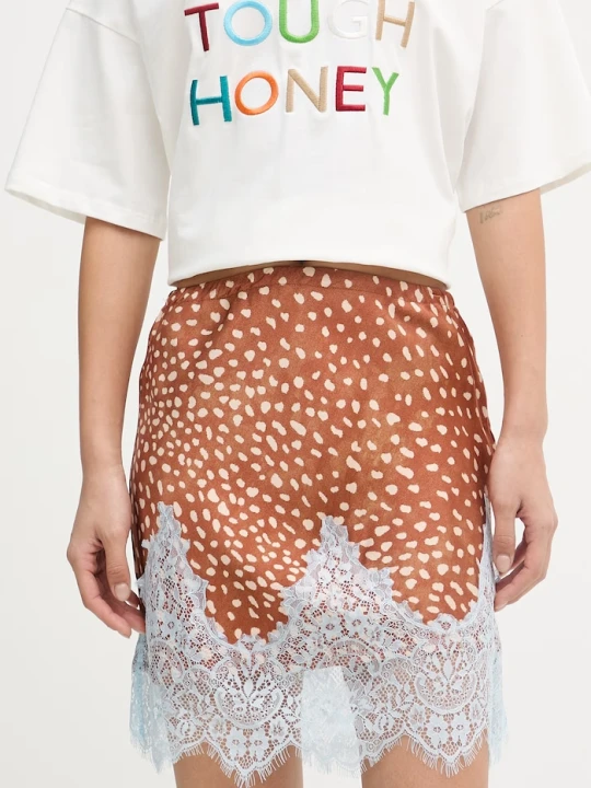Zdjęcie produktu Never Fully Dressed spódnica z wiskozy brązowy