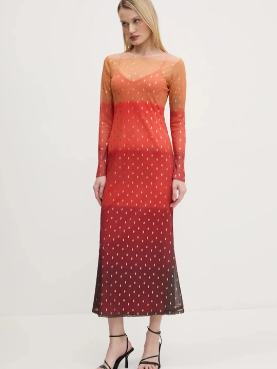 Zdjęcie produktu Never Fully Dressed sukienka Sunset Mesh pomarańczowy