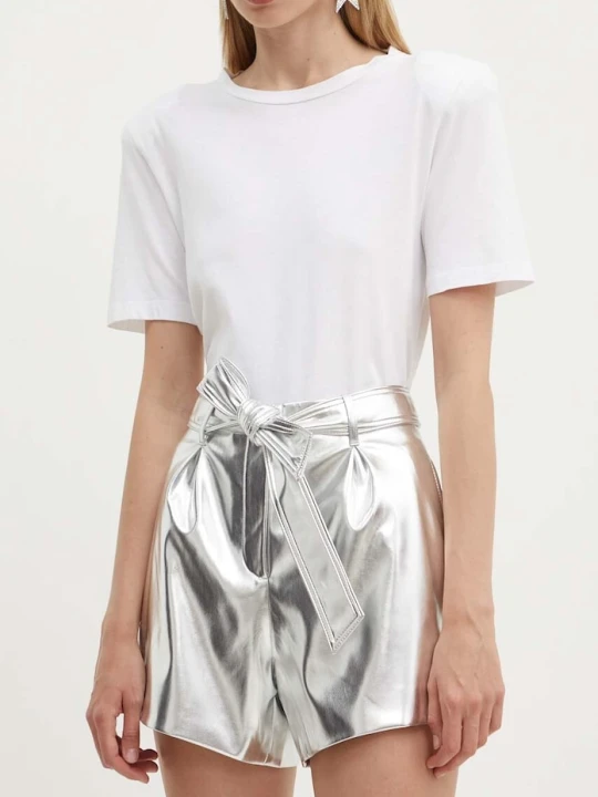 Zdjęcie produktu Never Fully Dressed szorty Vegan Leather srebrny