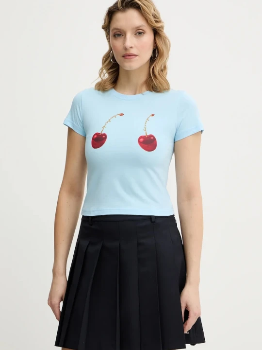 Zdjęcie produktu Never Fully Dressed t-shirt bawełniany Cherry Boob niebieski
