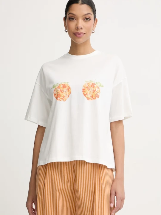 Zdjęcie produktu Never Fully Dressed T-shirt damski bawełniany biały