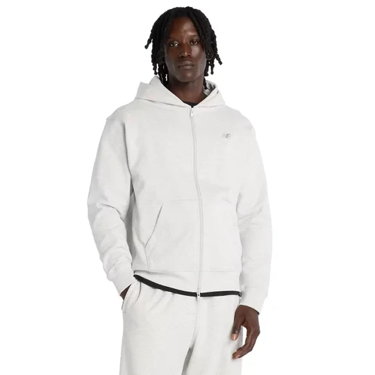 Zdjęcie produktu New Balance Athletics French Terry Full Zip MJ53506AHH, Męskie, Białe, bluzy, bawełna, rozmiar: L