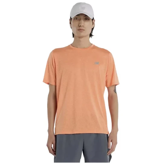 Zdjęcie produktu New Balance Athletics T-Shirt Aae MT41253AAE, Męskie, Pomarańczowe, t-shirty, poliester, rozmiar: XL