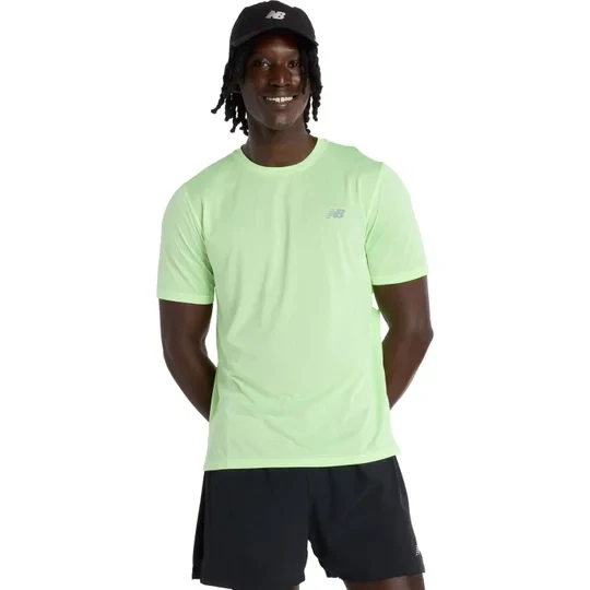 Zdjęcie produktu New Balance Athletics T-Shirt Aae MT41253AB3, Męskie, Zielone, t-shirty, poliester, rozmiar: L
