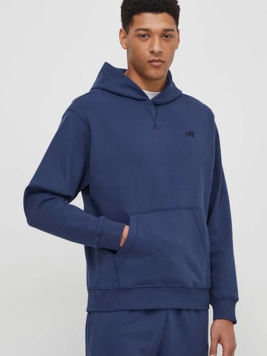 Zdjęcie produktu New Balance bluza bawełniana MT41534NNY granatowy