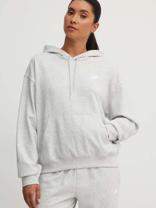 Zdjęcie produktu New Balance bluza French Terry Small Logo Hoodie szary