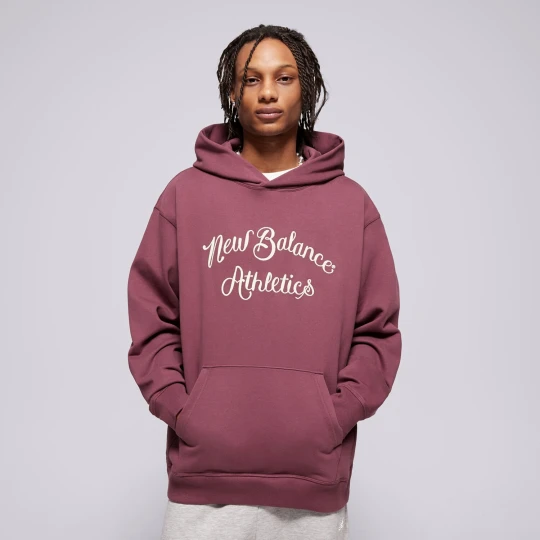 Zdjęcie produktu New Balance Bluza Z Kapturem Athletics Relaxed League Hoodie bordowy