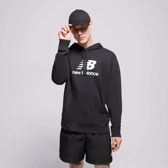 Zdjęcie produktu New Balance Bluza Z Kapturem Essentials Stacked czarny
