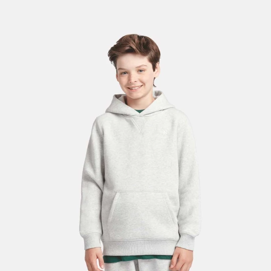 Zdjęcie produktu Boys French Terry Small Logo Hoodie New Balance szary