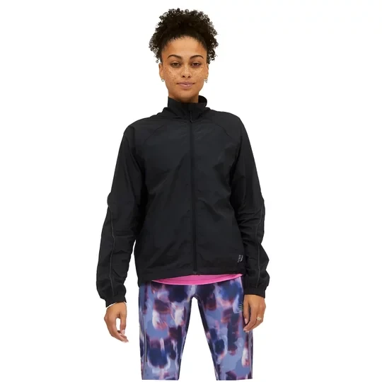 Zdjęcie produktu New Balance Impact Run Packable Jacket WJ21264BK, Damskie, Czarne, kurtki, nylon, rozmiar: XS