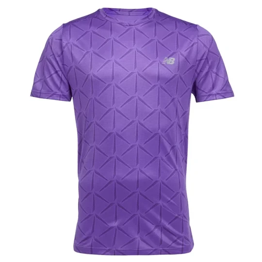 Zdjęcie produktu New Balance Koszulka Sport Essentials Printed T Epu MT6116OHEPU, Męskie, Fioletowe, t-shirty, poliester, rozmiar: L