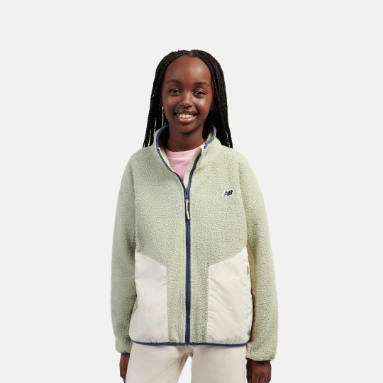 Zdjęcie produktu Premium Borg Fleece Zip Thru Funnel New Balance beż