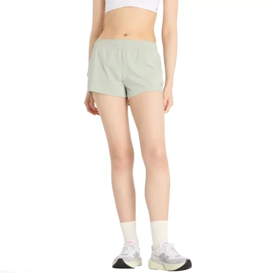 Zdjęcie produktu New Balance Rc 3 inch Short WS41286GAS, Damskie, Zielone, spodenki, poliester, rozmiar: L