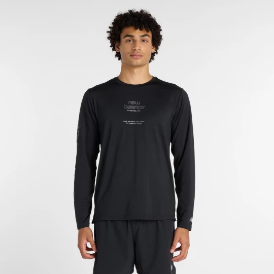 Zdjęcie produktu Reflective Poly Long Sleeve T-Shirt New Balance czarny
