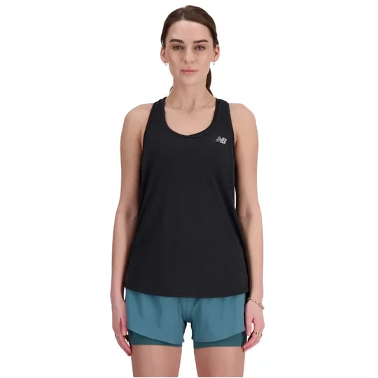Zdjęcie produktu New Balance Singlet Athletics Tank WT41250BKH, Damskie, Czarne, t-shirty, poliester, rozmiar: M