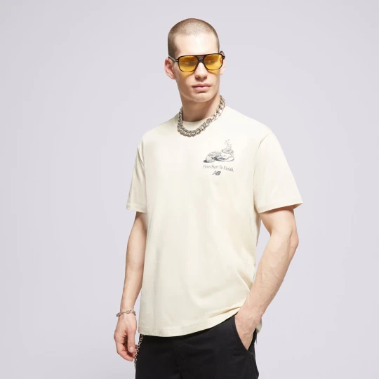 Zdjęcie produktu New Balance T-Shirt Koszulka Essentials Cafe Java Cotto Be biały