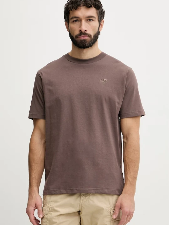 Zdjęcie produktu New Balance t-shirt męski bawełniany brązowy