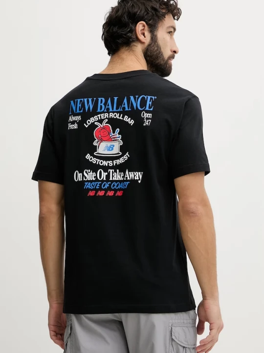 Zdjęcie produktu New Balance t-shirt męski bawełniany Lobster czarny